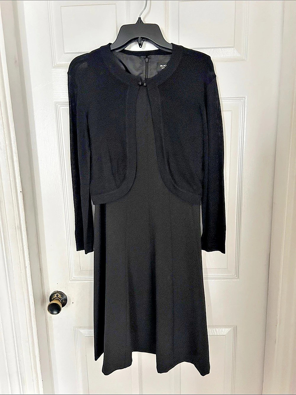 Black Label by Evan-Picone Black Sleeveless Midi Dress Size Small